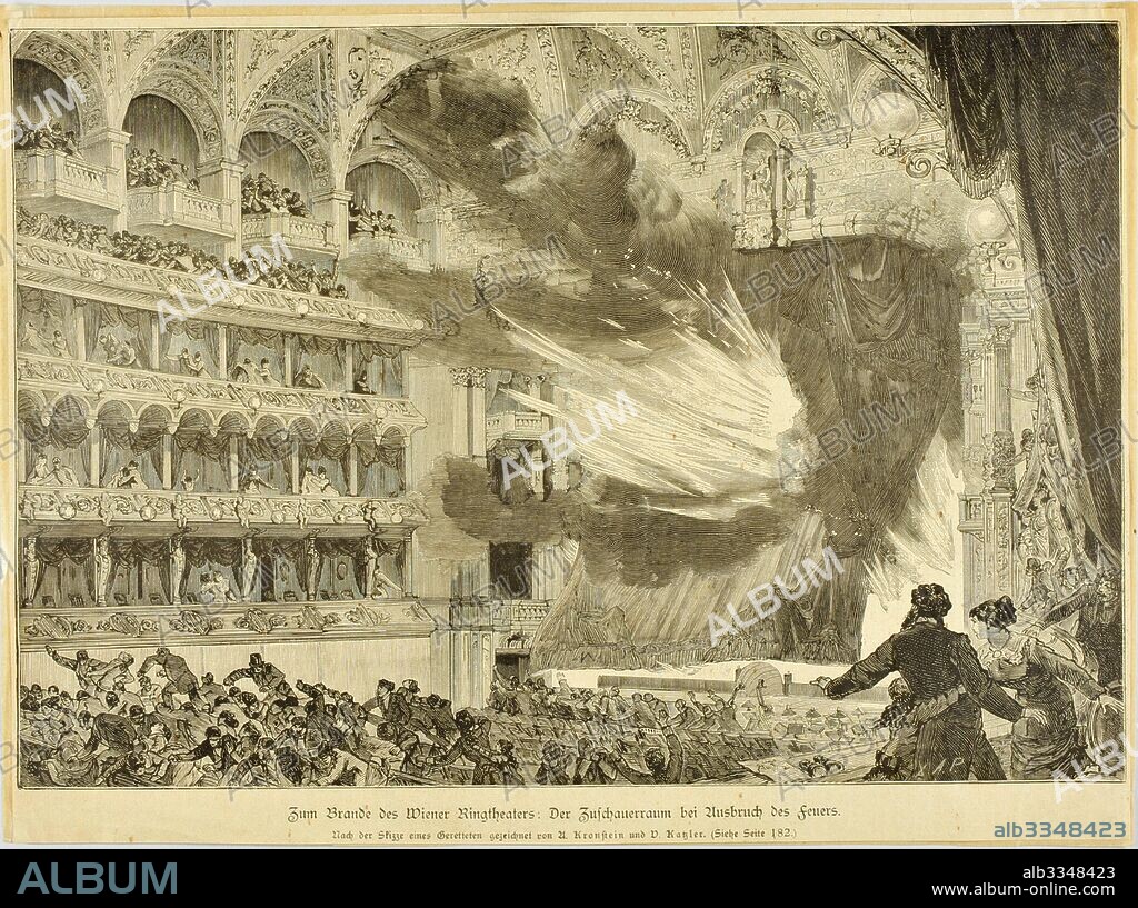 ANONYMOUS. The Ringtheater fire in Vienna on December 8, 1881.