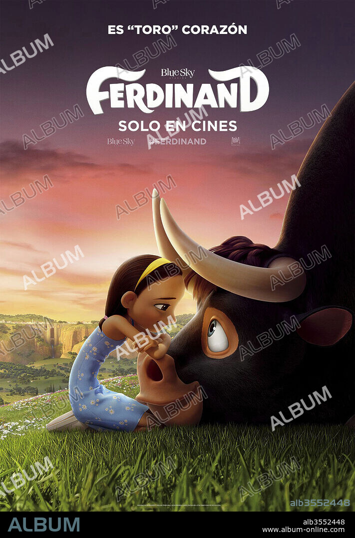 Affiche de FERDINAND, 2017, réalisé par CARLOS SALDANHA. Copyright Blue Sky Studios, Davis Entertainment, Twentieth Century Fox.