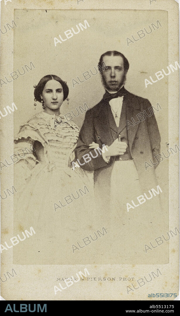 PHOTO STUDIO MAYER & PIERSON. Portrait of Charlotte and Maximilian I of Mexico.