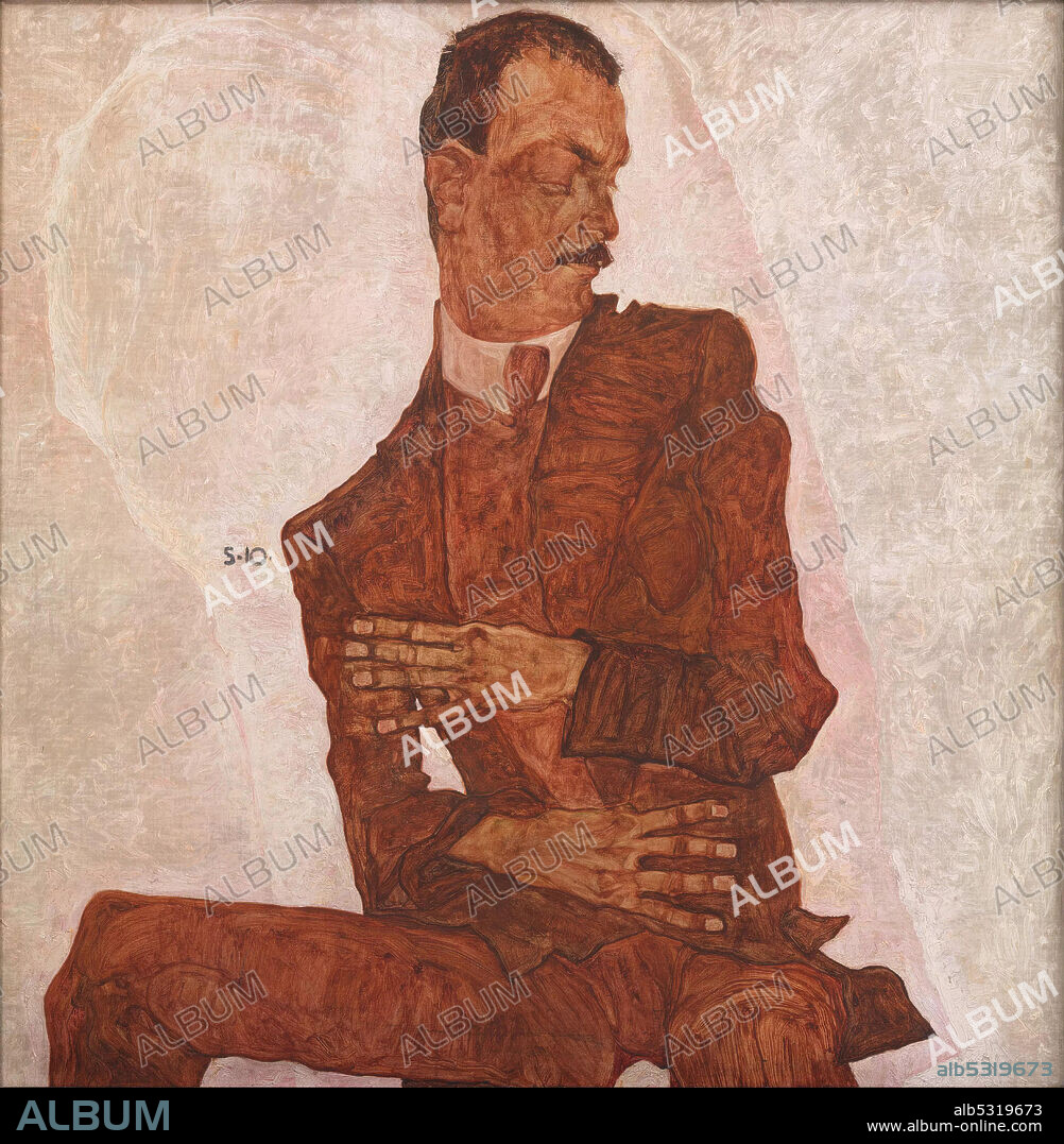 EGON SCHIELE. Portrait of Arthur Roessler.