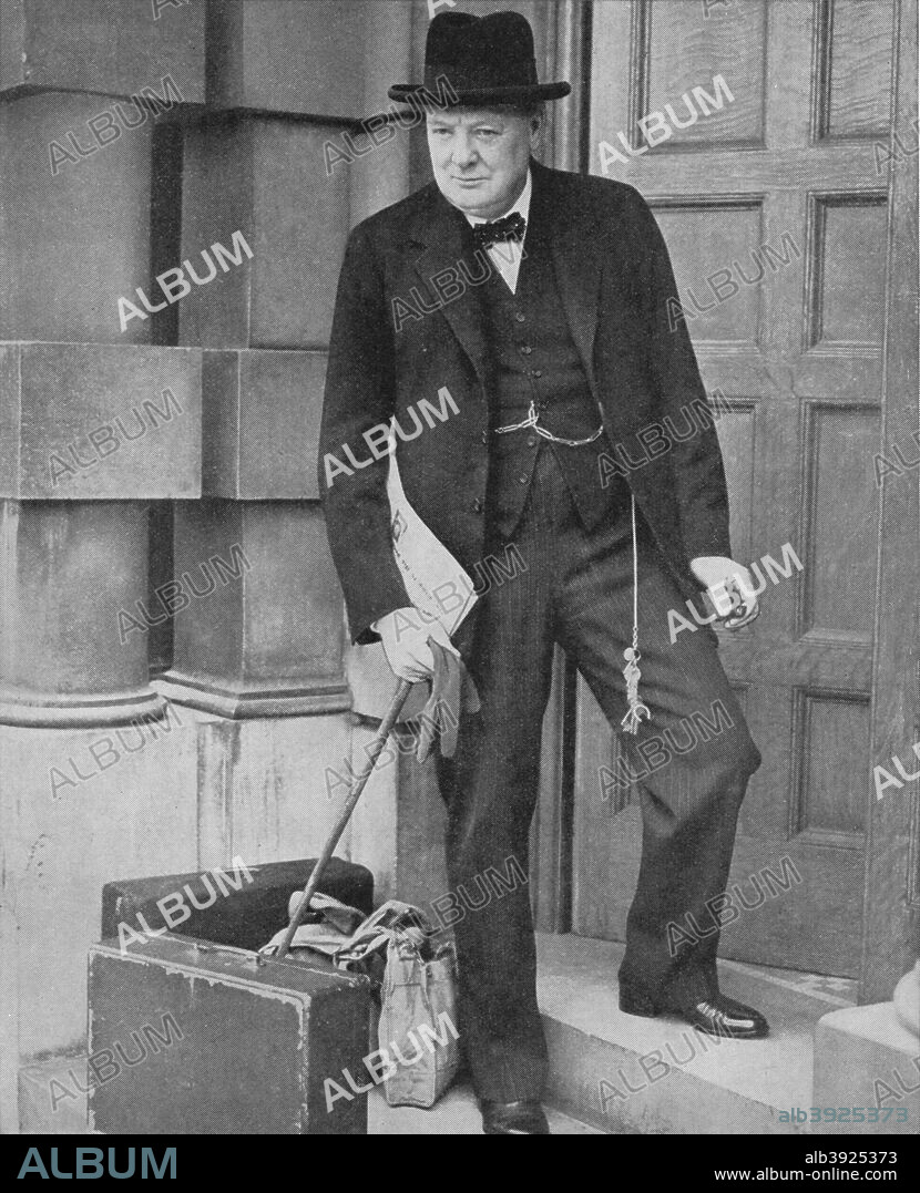 Winston Churchill at the Admiralty', 1939, (1940). On 3 September 1939, Britain declared war on Germany following the outbreak of the Second World War, Churchill was appointed First Lord of the Admiralty, the same position he had held during the First World War. From The War in Pictures. [Odhams Press Limited, London, 1940].