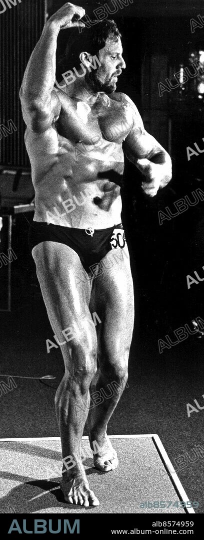 Ricky Bruch tävlar i bodybuilding EM-kval i Malmö 1981. (c) Sydsvenskan / IBL.