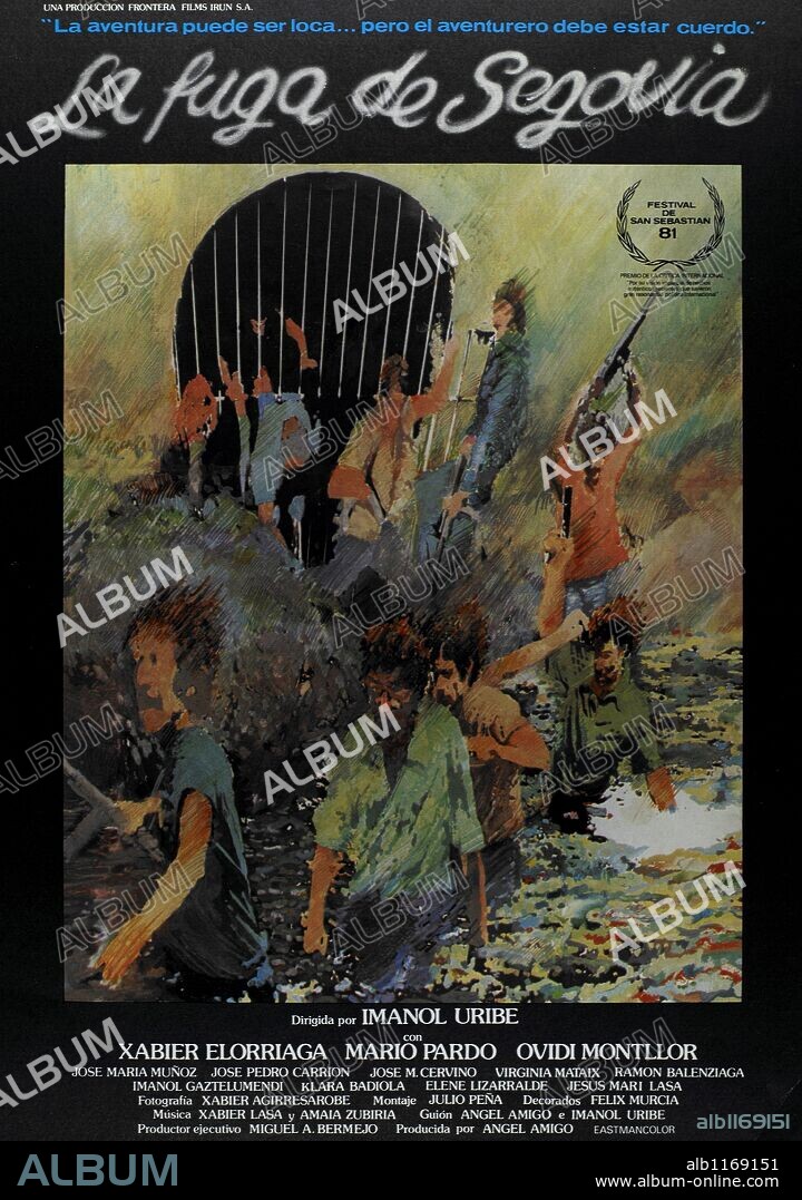 Poster de LA FUGA DE SEGOVIA, 1981, dirigida por IMANOL URIBE. Copyright FRONTERA FILMS.