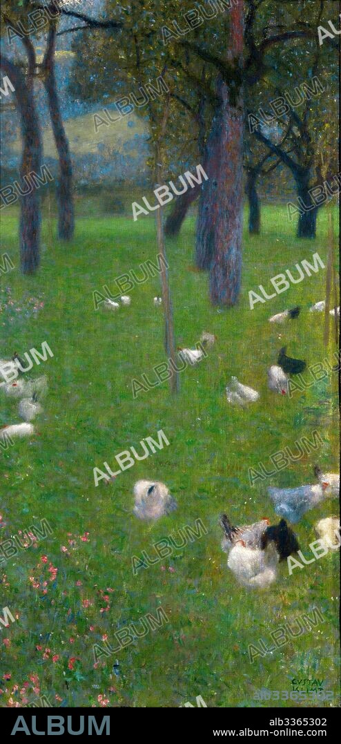 GUSTAV KLIMT. After the rain (Garden with chickens in St. Agatha).