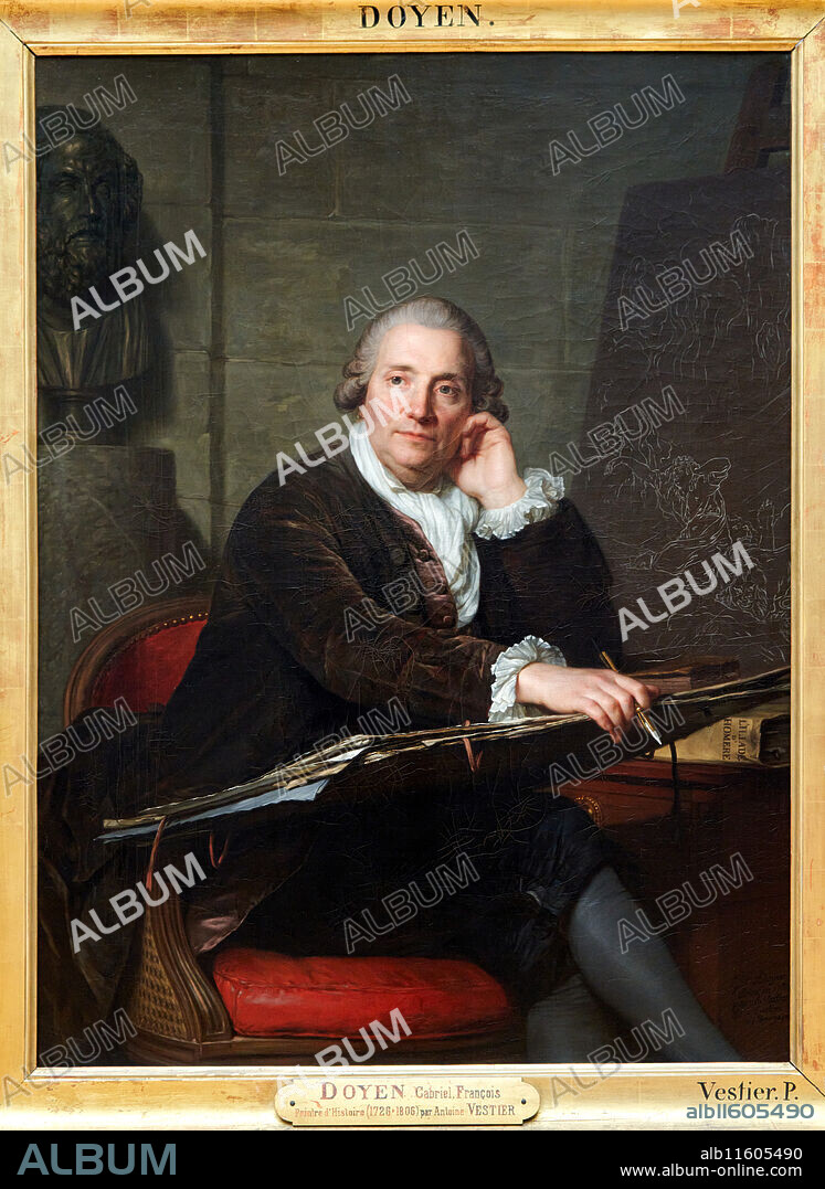 Portrait of Gabriel François Doyen (1726-1806), painter, 1781, Antoine VESTIER, Avallon, 1740 - Paris, 1824, Musée du Louvre, Paris, France.