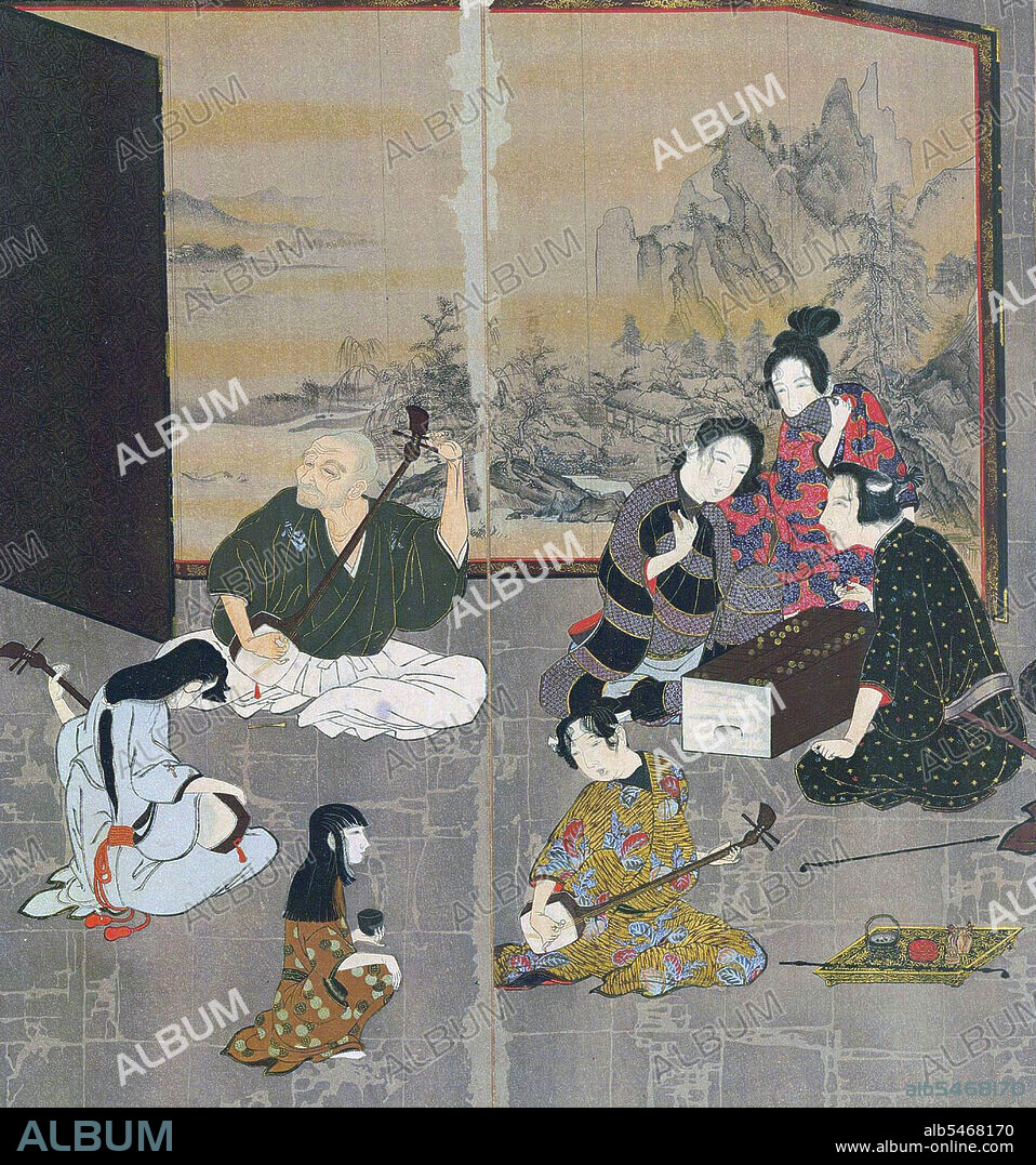 Yamato-e is a style of Japanese painting inspired by Tang Dynasty paintings and developed in the late Heian period. It is considered the classical Japanese style. From the Muromachi period (15th century), the term Yamato-e has been used to distinguish work from contemporary Chinese style paintings (kara-e), which were inspired by Song and Yuan Dynasty Zen Buddhism paintings. The Yamato-e often tell narrative themes with text along with them, show the beauty of nature, e.g. famous places (meisho-e), and the four seasons (shiki-e). The pictures are non-symbolic and have the objective of depicting the beauty in nature. The pictures are often on scrolls that can be hung on a wall (kakemono) or handscrolls (emakimono) that could be read from right to left with the accompanying story or on a folding screen (byoubu) or panel (shouji). Although they received their name from the Yamato period (250-710 CE), Yamato-e pictures rather stand for a style and are not restricted to a particular period. Although the most famous artists painted in sumi-e style in the Muromachi period, this was not characteristic of early pictures.