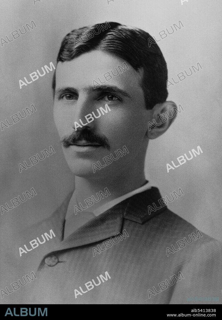 Nikola Tesla (1856 - 1943) was a Serbian-American inventor, mechanical engineer, electrical engineer, and remembered for developing the alternating current (AC) electrical supply system. Because of his 1894 demonstration of short-range wireless communication through radio and as the victor in the "War of Currents" (Tesla vs. Edison), he was widely respected as one of the world's greatest electrical engineers. He was known for his great showmanship, presenting his innovations and demonstrations to the public like a magician.. No photographer credited, undated (cropped and cleaned).