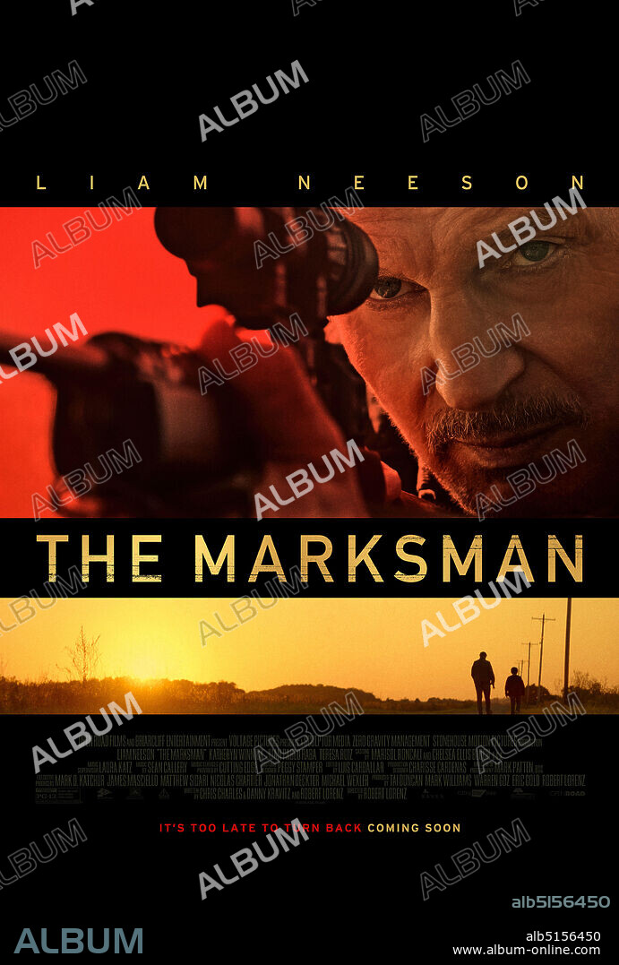 LIAM NEESON en THE MARKSMAN, 2021, dirigida por ROBERT LORENZ. Copyright VOLTAGE PICTURES.