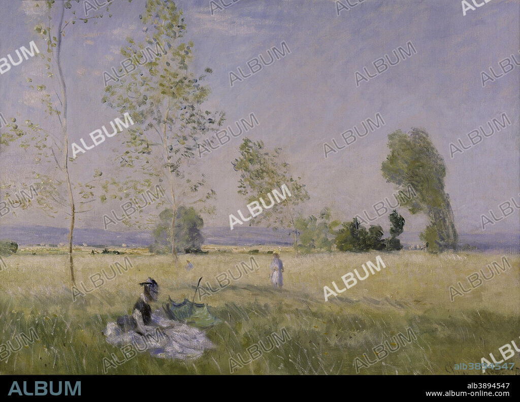 CLAUDE MONET. L'Été / Summer. Date/Period: 1874. Painting. Oil on canvas. Height: 57 cm (22.4 in); Width: 80 cm (31.4 in).