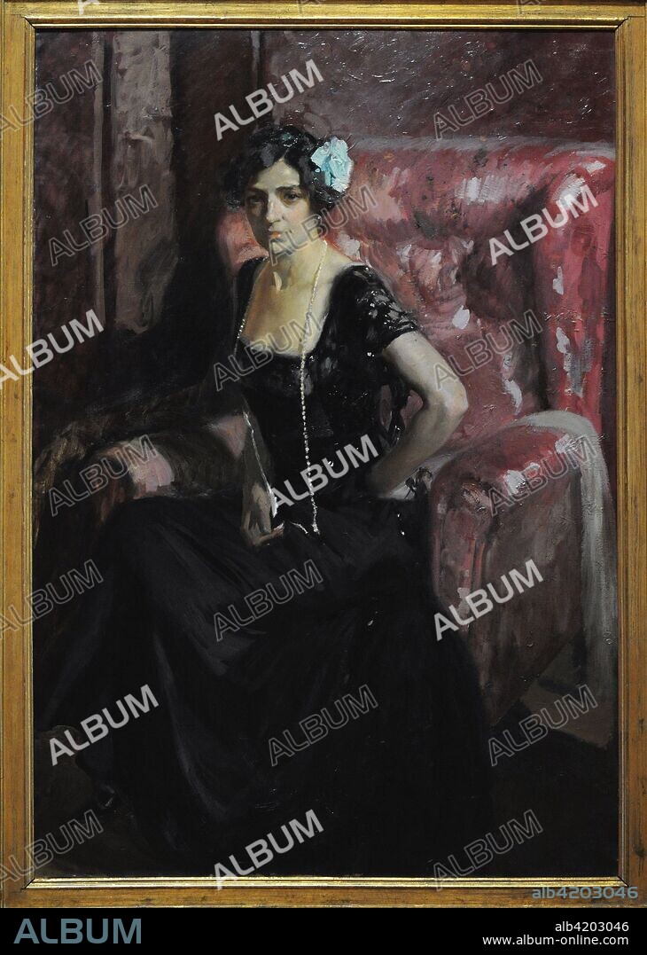Joaquín Sorolla y Bastida (1863-1923). Pintor español. Clotilde con traje de noche, 1910. Oleo sobre lienzo. Museo Sorolla. Madrid. España.