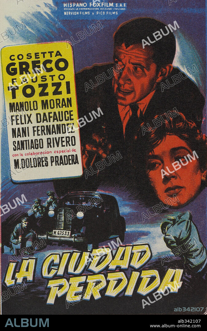 Poster de CIUDAD PERDIDA, 1955, dirigida por MARGARITA ALEXANDRE.