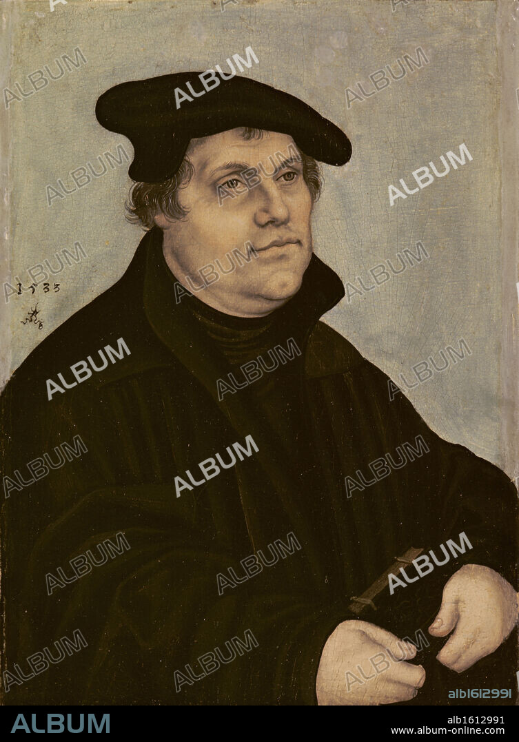 LUCAS CRANACH THE ELDER. Martin Luther  1533  Lucas Cranach, the Elder (1472-1553/German)  Oil on Canvas.