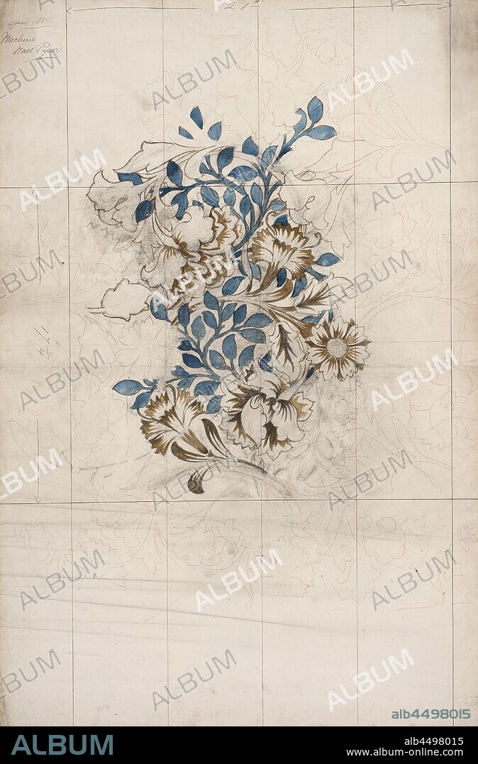 WILLIAM MORRIS. Pink and Poppy. Wallpaper design.