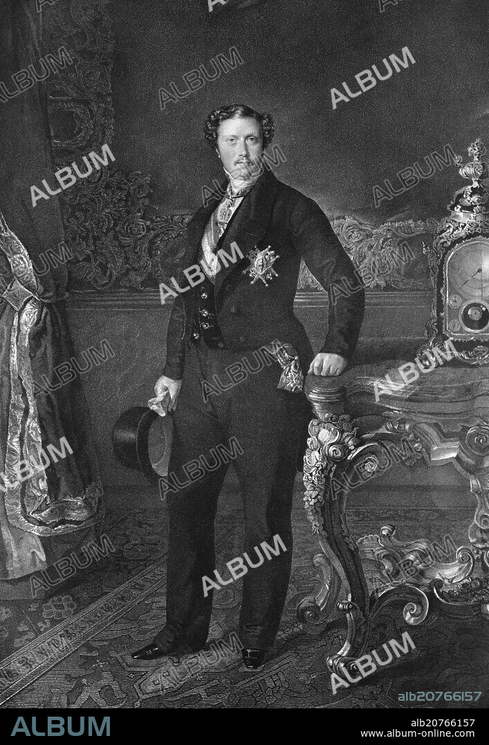 BERNARDO LOPEZ (1799-1874). RETRATO DE DON FRANCISCO DE ASIS ESPOSO DE ISABEL II - SIGLO XIX.