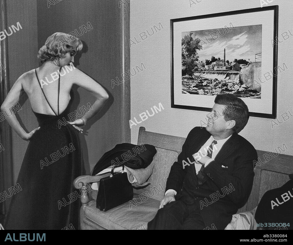 ANONYMOUS. John F. Kennedy and Marilyn Monroe.