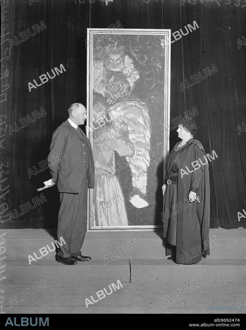 Famous painting presented to Miss Lilian Bayliss . At the Sadler ' s Wells theatre on Friday evening , Miss Lilian Baylis , who has been associated with the ' Old Vic ' for so many years , was presented by Mr Sickart with his famous painting ' The raising of Lazarus '. Miss Lilian Baylis with Mr R P Howe with the painting after the presentation ,. 22 October 1932.
