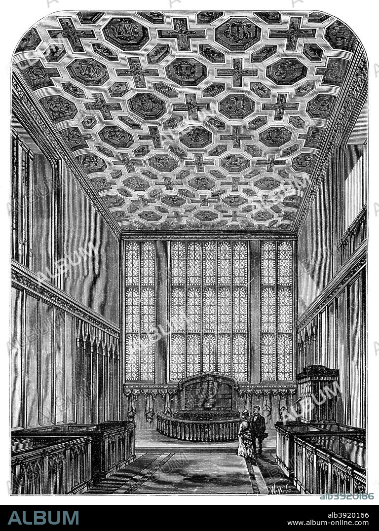 Interior, Chapel Royal, St James's Palace, 1900. London's oldest and most historic palace, situated on The Mall. Illustration from The life and times of Queen Victoria, by Robert Wilson, (1900).