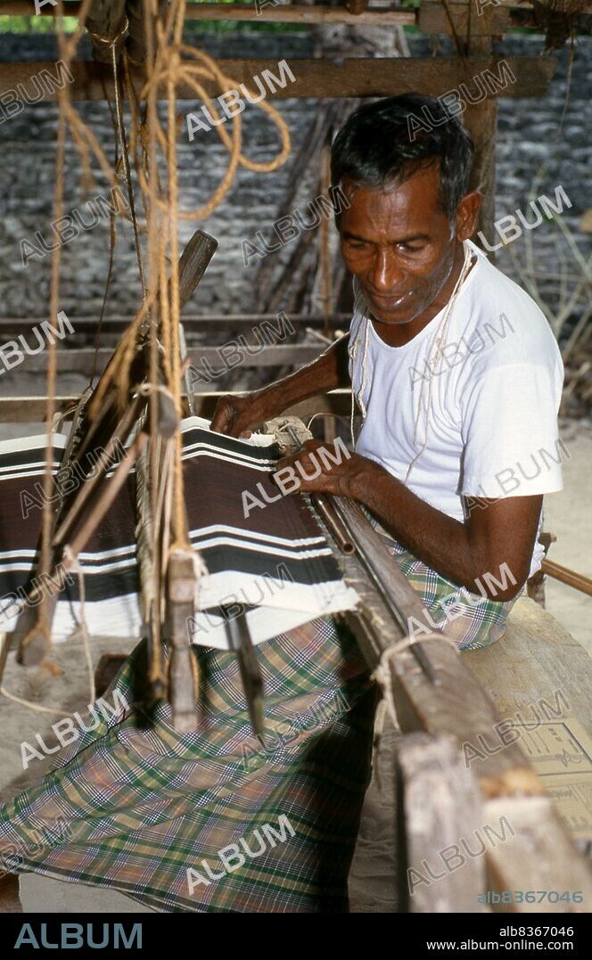 Eydhafushi Island, in Baa Atoll (South Maalhosmadulu Atoll), was once renowned for its <i>feyli</i> or sarong weavers. Eydhafushi is the capital of Baa Atoll.<br/><br/>. Asia's smallest and least-known nation, the Republic of Maldives, lies scattered from north to south across a 750-kilometre sweep of the Indian Ocean 500 kilometres south-west of Sri Lanka. More than 1000 islands, together with innumerable banks and reefs, are grouped in a chain of nineteen atolls which extends from a point due west of Colombo to just south of the equator.