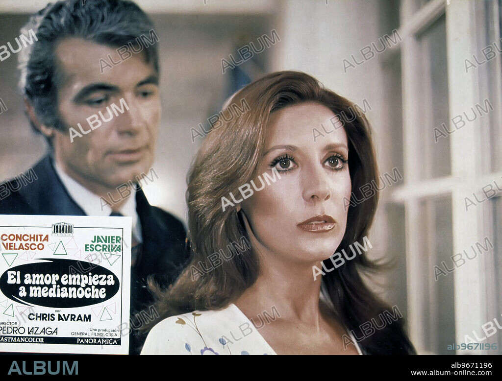 PELICULA : EL AMOR EMPIEZA A MEDIANOCHE , 1973. DIRECTOR : PEDRO LAZAGA. ACTORES : CONCHA VELASCO , JAVIER ESCRIVA.