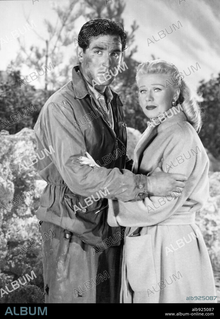 GINGER ROGERS and JACQUES BERGERAC in TWIST OF FATE, 1954 (BEAUTIFUL STRANGER), directed by DAVID MILLER. Copyright BRITISH LION.