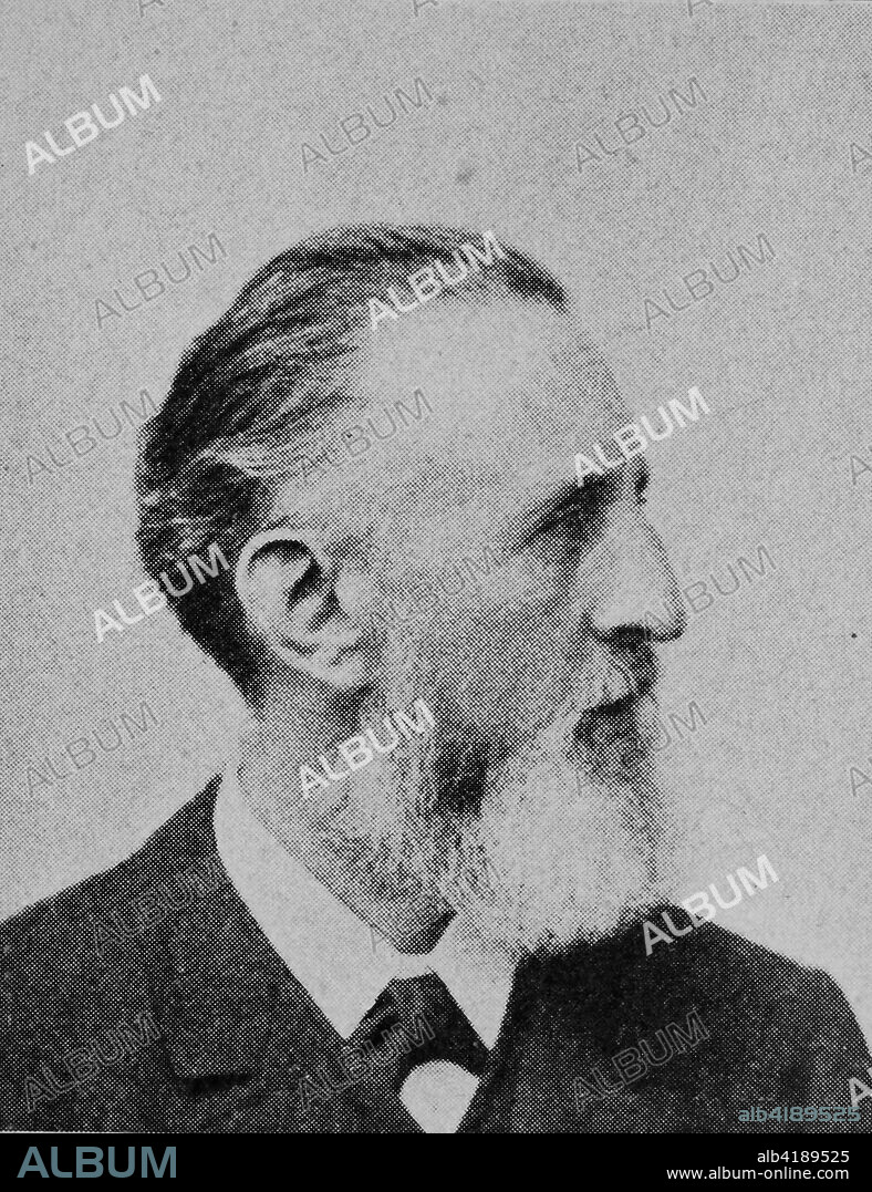 Sophus Ruge, Born March 26, 1831; Died December 23, 1903, was a German geographer, reproduction of a photo from the year 1895, digital improved.