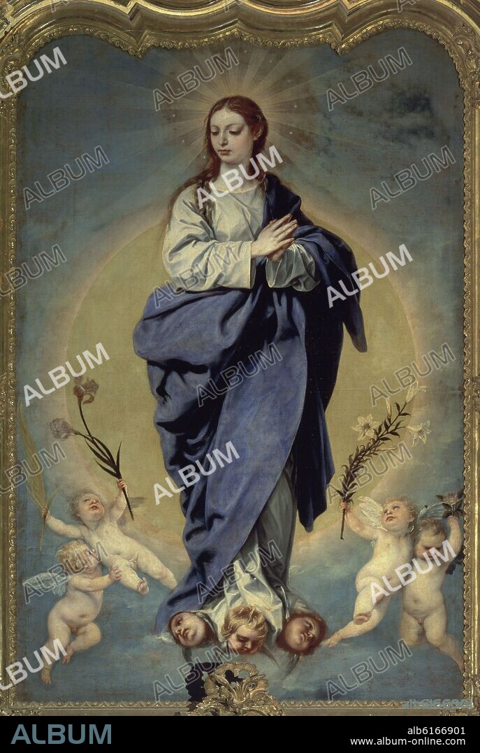 ALONSO CANO. SACRISTIA DE LA CATEDRAL DE GRANADA - RETABLO DE LA INMACULADA - DETALLE DE LA INMACULADA - SIGLO XVII.
