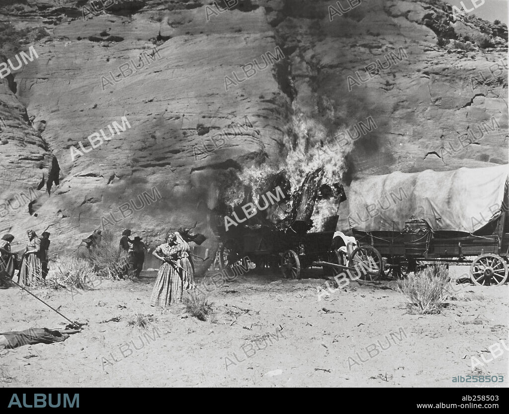 DENISE DARCEL en CARAVANA DE MUJERES, 1952 (WESTWARD THE WOMEN), dirigida por WILLIAM A. WELLMAN. Copyright M.G.M.