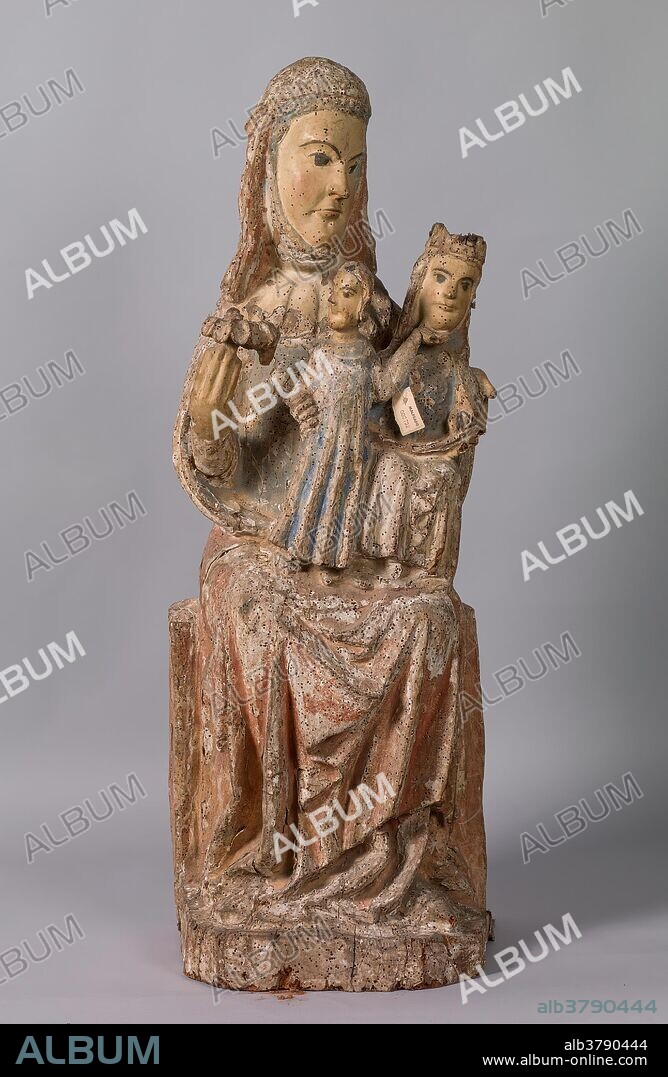 ANÓNIMO. Anónimo / 'Santa Ana, la Virgen y el Niño'. Siglo XIV. Madera, 105 x 38 cm.