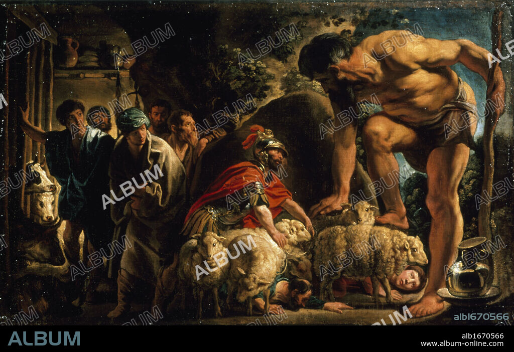 Odysseus In Polyphemus' Cave  Jacob Jordaens (1593-1678 Flemish).