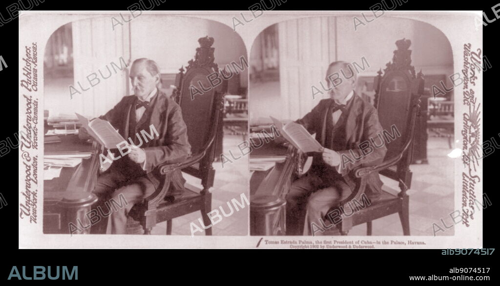 Tomas Estrada Palma, the first President of Cuba. Tomás Estrada Palma (July 9, 1835, Bayamo November 4, 1908, Santiago de Cuba) was a Cuban political figure. He served as the first President of Cuba between 1902 and 1906.