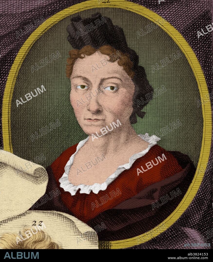 Maria Sibylla Merian (1647-1717) was a German-born naturalist and scientific illustrator. After living in the Dutch colony of Surinam for two years, she published her major work, Metamorphosis insectorum Surinamensium (Insects of Surinam), in 1705, for which she became famous. Because of her careful observations and documentation of the metamorphosis of the butterfly, she is considered among the most significant contributors to the field of entomology. Merian was one of the first naturalists to observe insects directly. The pursuit of her work in Surinam was an unusual endeavor, especially for a woman. Scientific expeditions at this period of time were not common, and Merian's unofficial, self-funded expedition raised many eyebrows. She succeeded, however, in discovering a whole range of previously unknown animals and plants in the interior of Surinam. This image has been color enhanced.