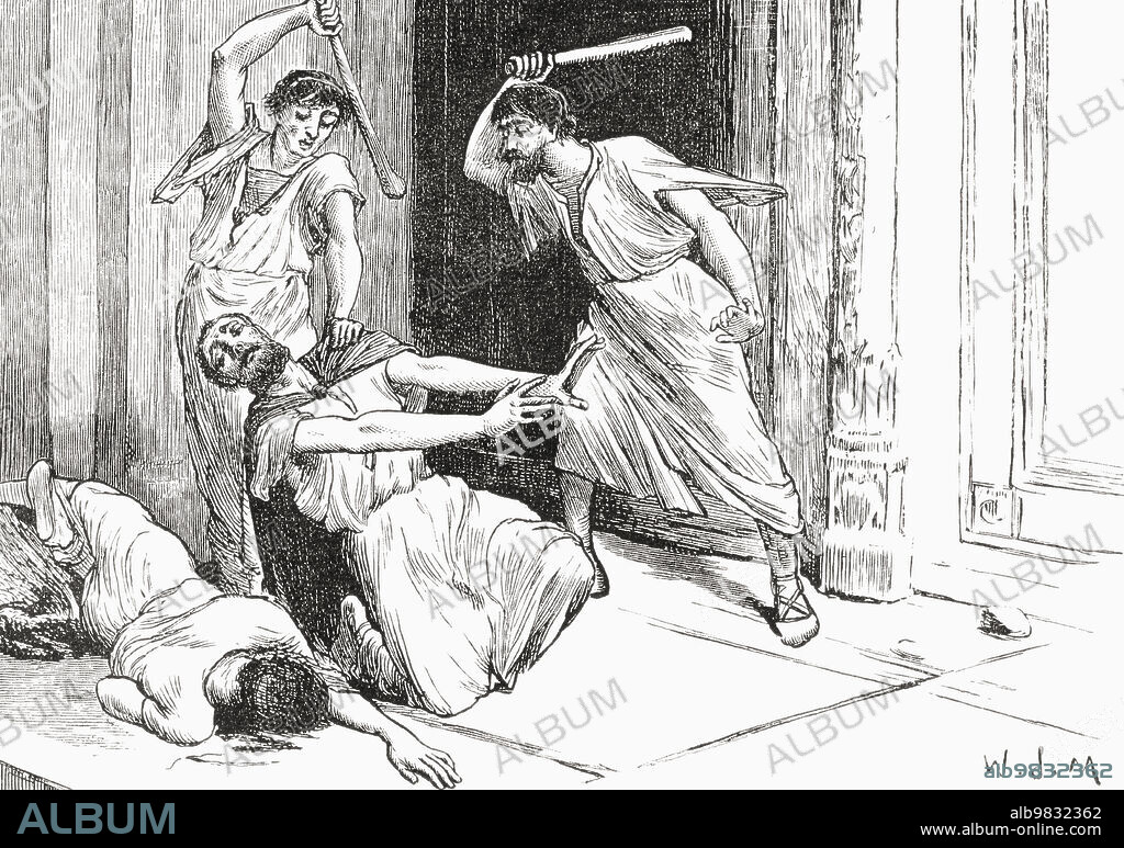 Cornelia Africana, c. 190s c. 115 BC, mother of The Gracchi brothers, Tiberius and Gaius. From Cassell's Illustrated Universal History, published 1883.