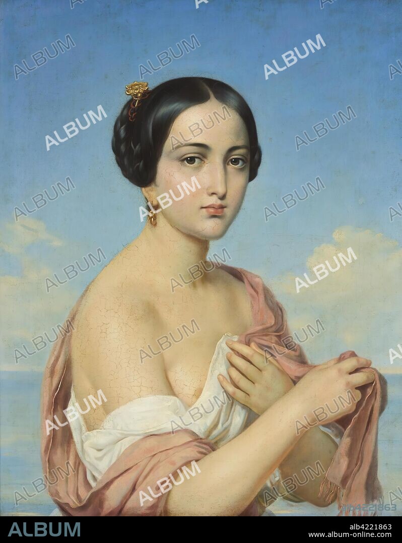 ALEXEY TYRANOV (? ). 'Italian Woman'. Russia, 1850s (? ). Dimensions: 72,5x59,3 cm.