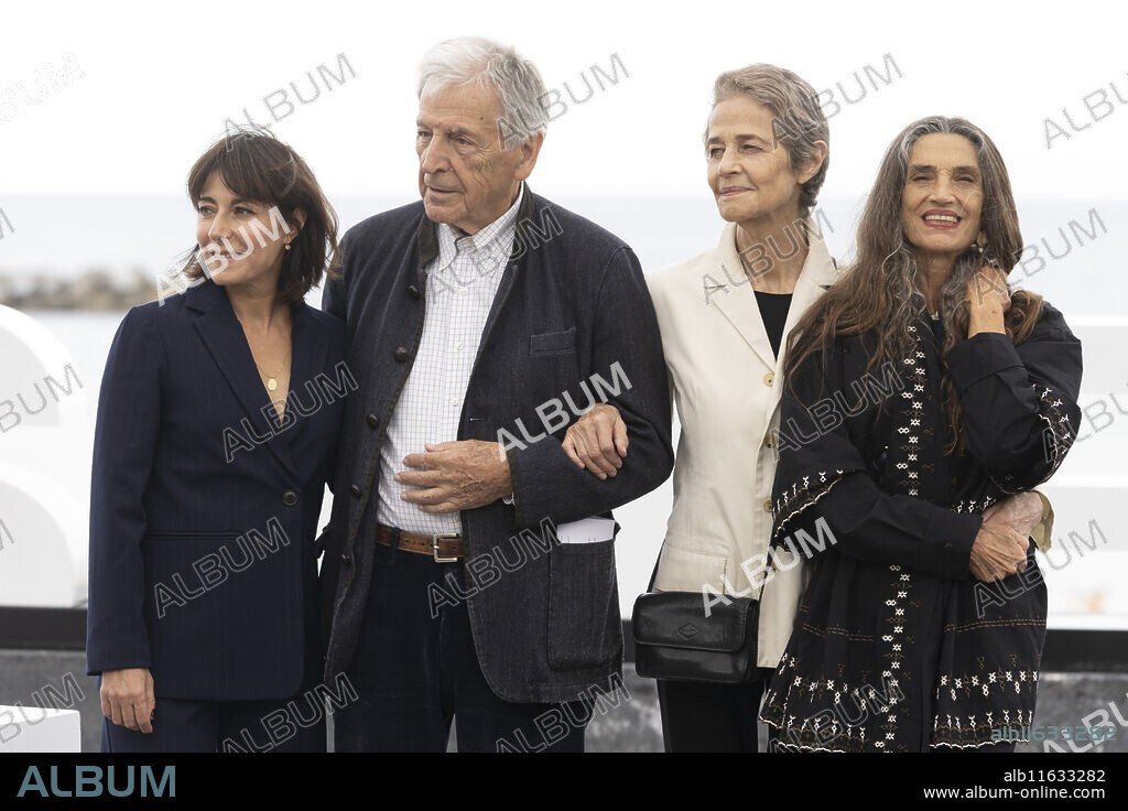 Marilyne Canto, Costa- Gavras, Charlotte Rampling and Angela Molina attended 'Le Dernier Souffle/ Last Breath' Photocall during 72st San Sebastian International Film Festival at Kursaal Palace on September 25, 2024 in Donostia / San Sebastian, Spain.