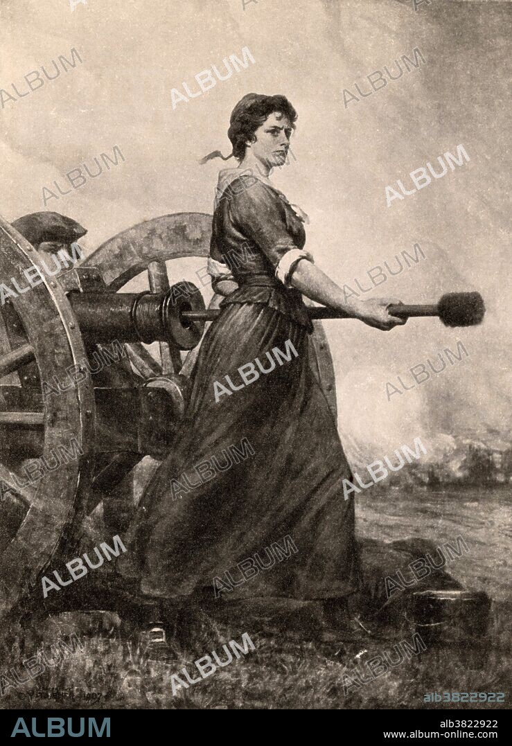 Molly Pitcher at the Battle of Monmouth. The Battle of Monmouth was an American Revolutionary War battle fought on June 28, 1778 in Monmouth County, New Jersey. The Continental Army under General George Washington attacked the rear of the British Army column commanded by Lieutenant General Sir Henry Clinton as they left Monmouth Court House. During the battle the temperature remained almost consistently above 100 degrees Fahrenheit, and heat stroke was said to have claimed more lives than musket fire throughout the battle. Molly Pitcher (so called because she carried water to the troops) taking her wounded husband's place at a gun during the Battle of Monmouth. According to legend, in the heat of battle, Mary continued to "swab and load" the cannon using her husband's rammer. At one point, a British musket ball or cannon ball flew between her legs and tore off the bottom of her skirt. Mary supposedly said, "Well, that could have been worse," and went back to loading the cannon. In commemoration for her courage, Washington issued her a warrant as a non commissioned officer. Afterwards, she was known as "Sergeant Molly," a nickname that she used for the rest of her life.