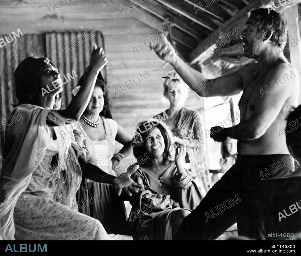 ANTHONY QUINN in A HIGH WIND IN JAMAICA, 1965, directed by ALEXANDER MACKENDRICK. Copyright 20TH CENTURY FOX.