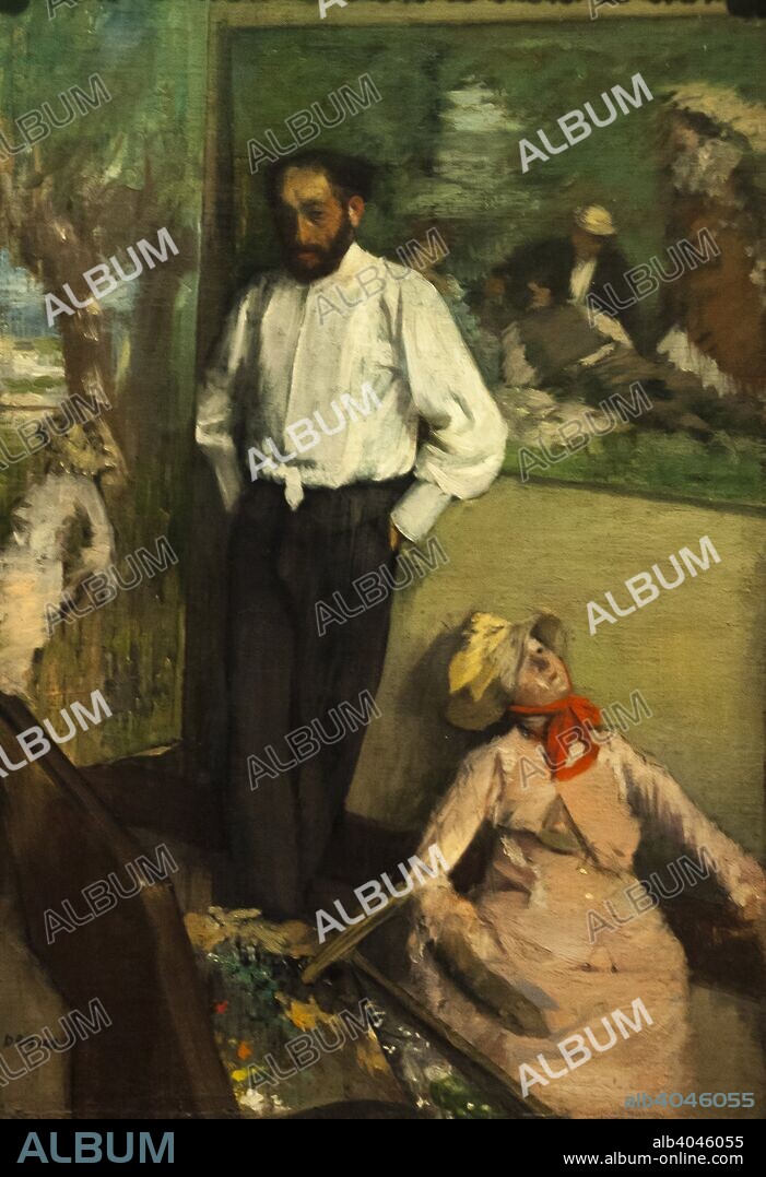 Edgar Degas, "L'Homme et le pantin" (The artist in the studio), c. 1873. Oil on canvas, 41 × 27cm. Lisbon, Museu Calouste Gulbenkian.