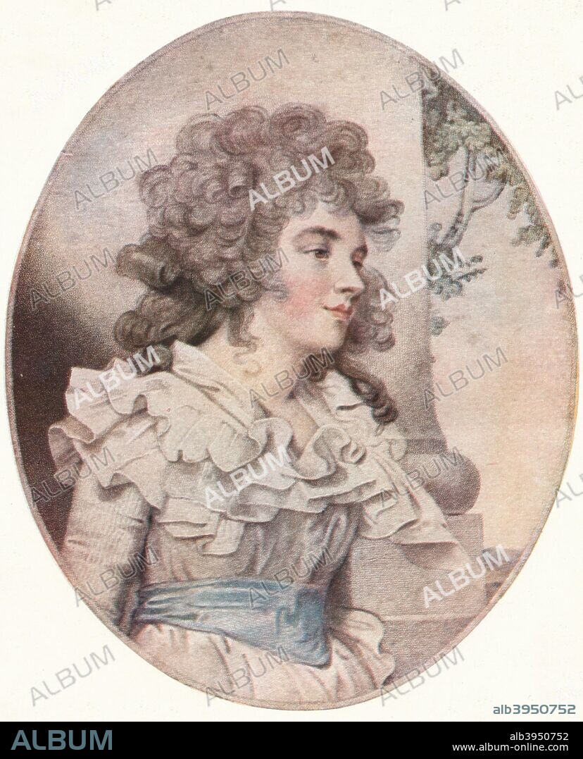 The Duchess of Devonshire. Georgiana, Duchess of Devonshire. Georgiana Cavendish (1757-1806) was famous for her beauty, her political campaigning, gambling, and unorthodox domestic arrangements. Her best friend was also her husband's mistress, and Georgiana tolerated a menage a trois for many years. She herself bore a child out of wedlock. From The Connoisseur Vol. X [Otto Limited, London, 1904.].