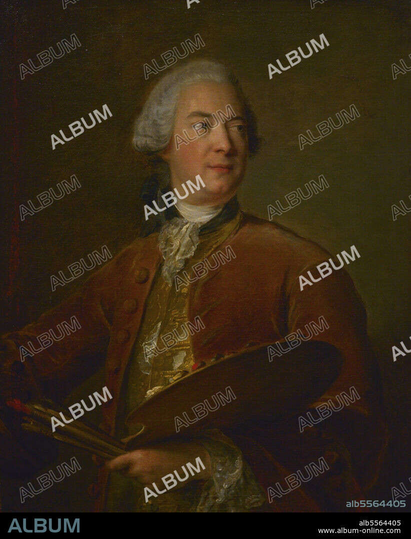 JEAN-MARC NATTIER (1685-1766). FRENCH PAINTER.. Jean Louis Tocqué (1696-1772). French painter. Portrait by Jean-Marc Nattier (1685-1766), 1739. Oil on canvas. Calouste Gulbenkian Museum. Lisbon, Portugal.