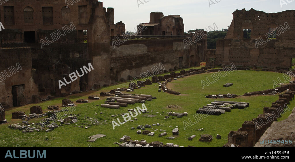 ARTE ROMANO. ITALIA. ESTADIO o HIPODROMO DE DOMICIANO en el MONTE PALATINO. ROMA.