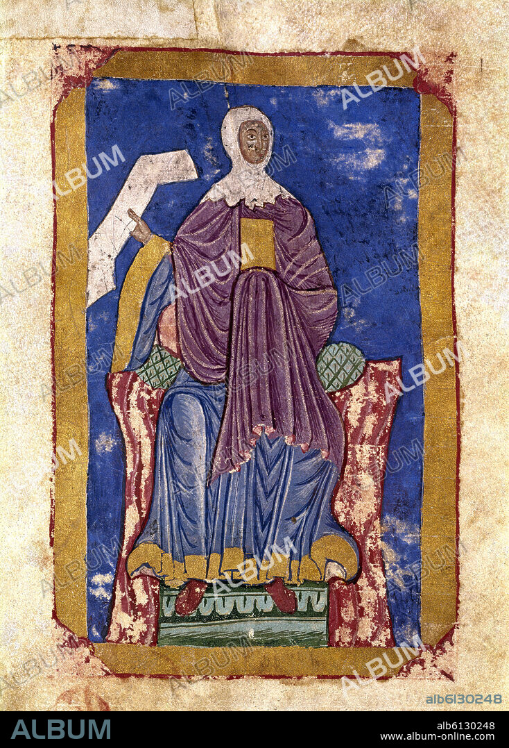 Urraca, Daughter of Ferdinand I. Santiago de Compostela, library of the cathedral. Coruña.