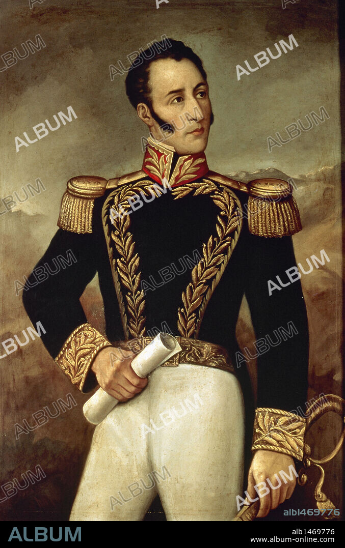 Antonio Jose de Sucre (1795-1830). Venezuelan independence leader. Grand Marshal of Ayacucho. Portrait by Joaquin Pinto (1842-1906). Museum of Sucre. Quito. Eucador.