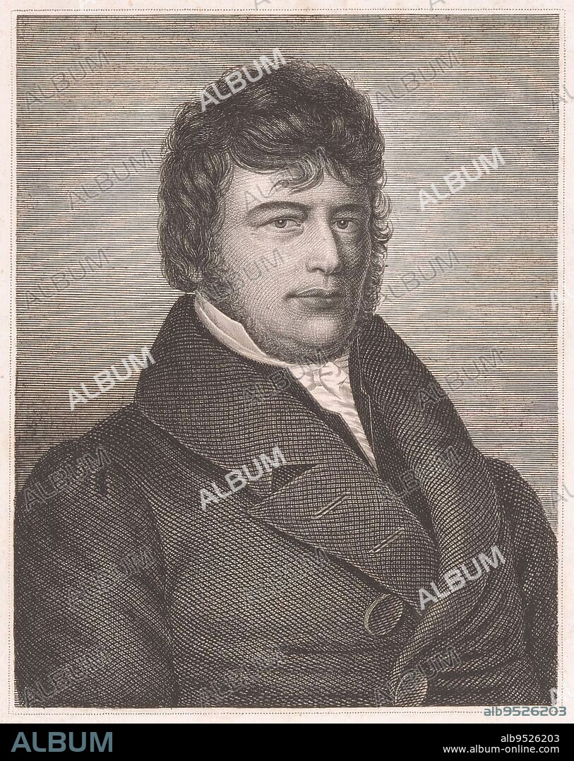 Portrait of Ernst Emil Hoffmann, Ferdinand Bahmann, after Johann Georg Heinrich Backofen, c. 1810 - 1883, print maker: Ferdinand Bahmann, intermediary draughtsman: Johann Georg Heinrich Backofen, Germany, c. 1810 - 1883, paper, steel engraving, h 186 mm - w 124 mm.