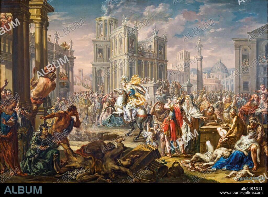 JOHANN GEORG PLATZER. The Sacrificial Death of Marcus Curtius.