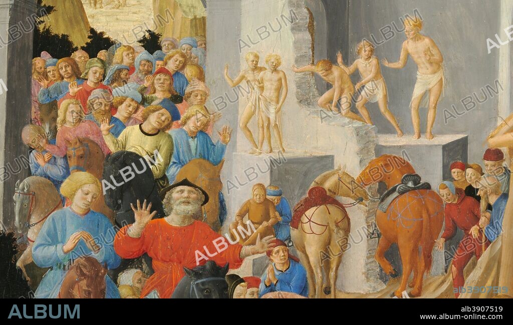 FRA ANGELICO and FRA FILIPPO LIPPI. The Adoration of the Magi. Date/Period: Ca. 1440 - 1460. Painting. Tempera on panel. Height: 13,730 mm (15.01 yd).