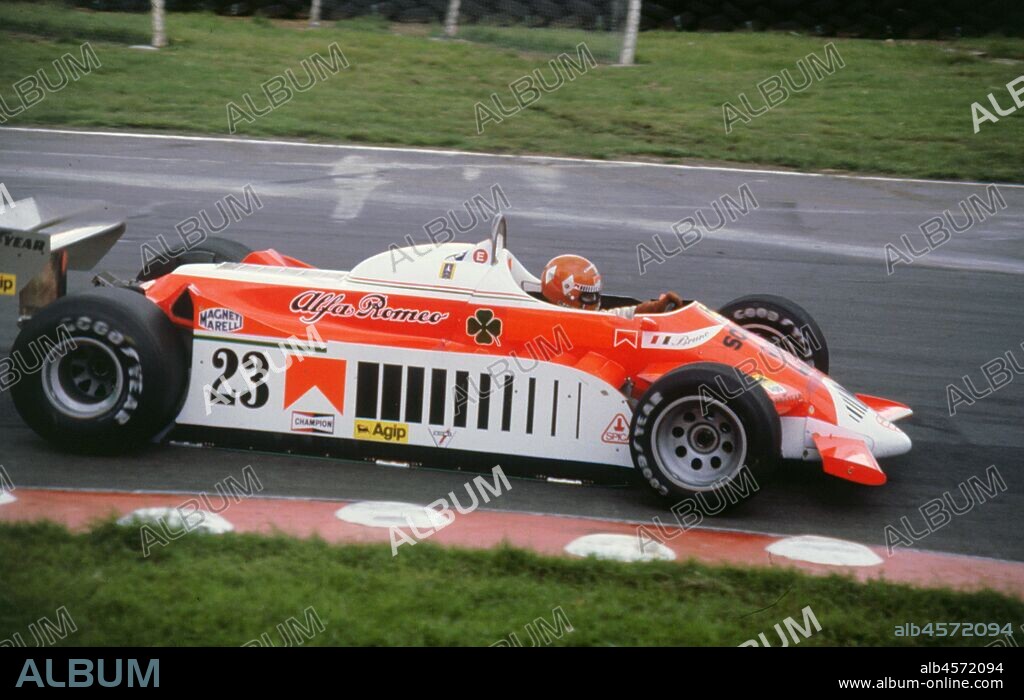 Alfa Romeo Tipo 179, Giacomelli, 1980 British Grand Prix at Brands Hatch.