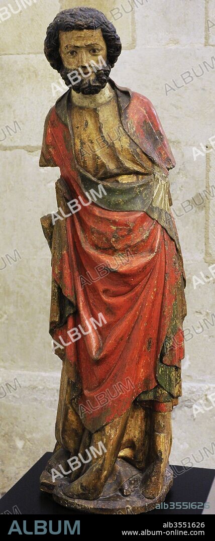 Arte medieval. San Pedro. Colonia, 1315-1320. Madera de nogal, policromía. Museo Schnütgen. Colonia, Alemania.