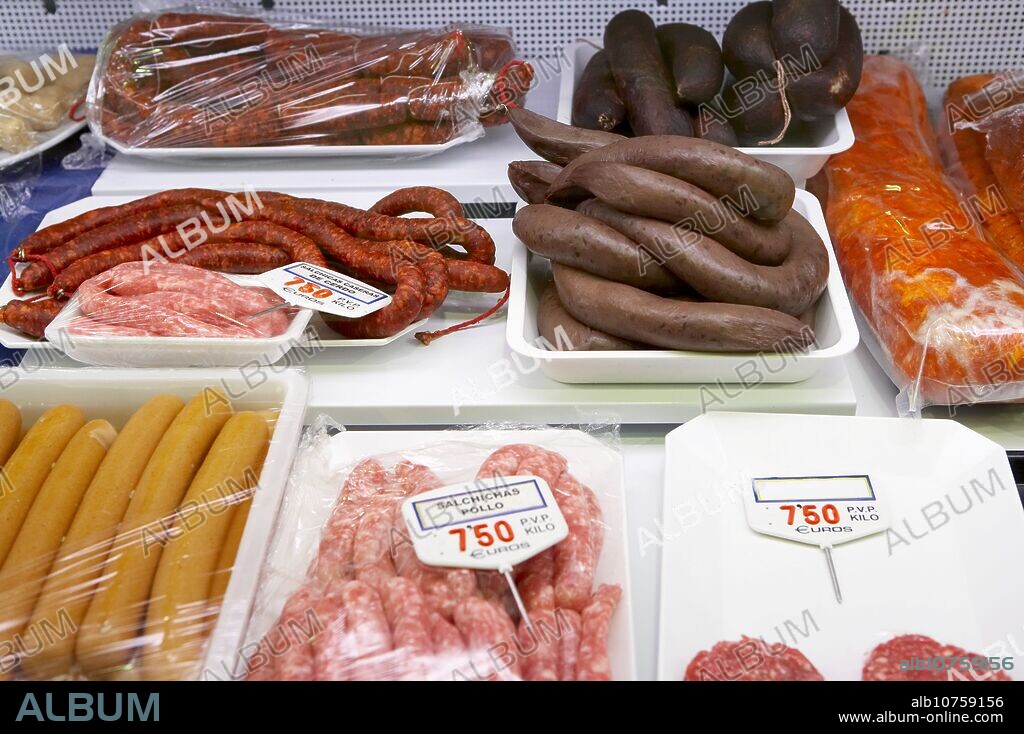 Charcuterie and butcher´s shop. San Sebastian, Donostia, Gipuzkoa, Euskadi. Spain.