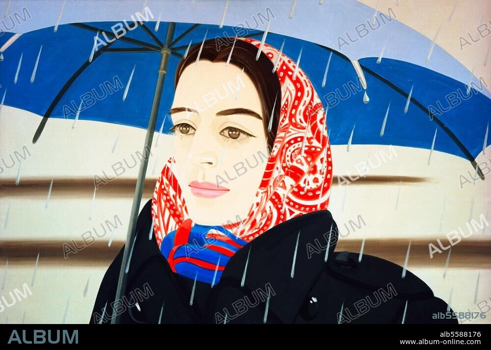 ALEX KATZ. Katz, Alex born 1927. "Blue Umbrella #2", 1972. Oil on canvas, 243.8 × 365.8 cm. Private collection.