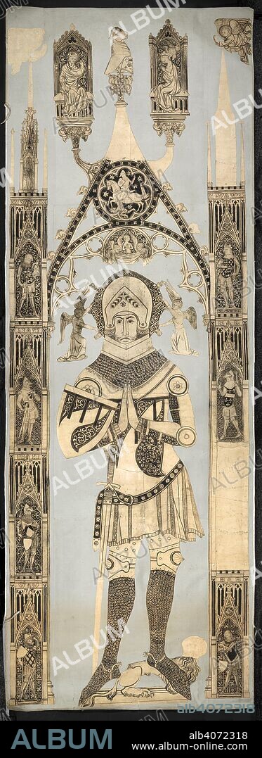Sir Hugh Hastings: Sepulchral brass at St Mary's Church, Elsing, Norfolk. Elsing: 1347. RUBBINGS of sepulchral brasses, arranged topographically. 1347. Source: Add.32488.D.1.